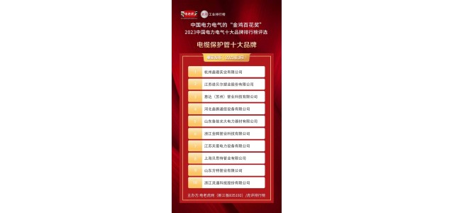 獲獎企業名單公布了！ 這些企業23年來獲得“電纜保護管十大品牌”榮譽稱號！